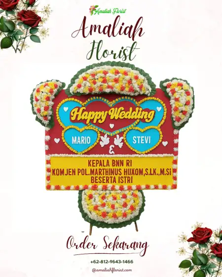 Papan Bunga Pernikahan Semabung Baru